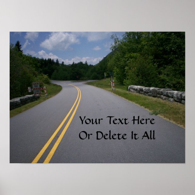 Blue Ridge Parkway Motorrad 13 Poster (Vorne)