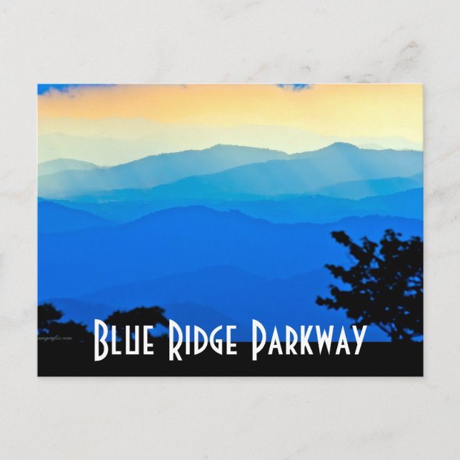 blue ridge parkway postkarte (Vorderseite)