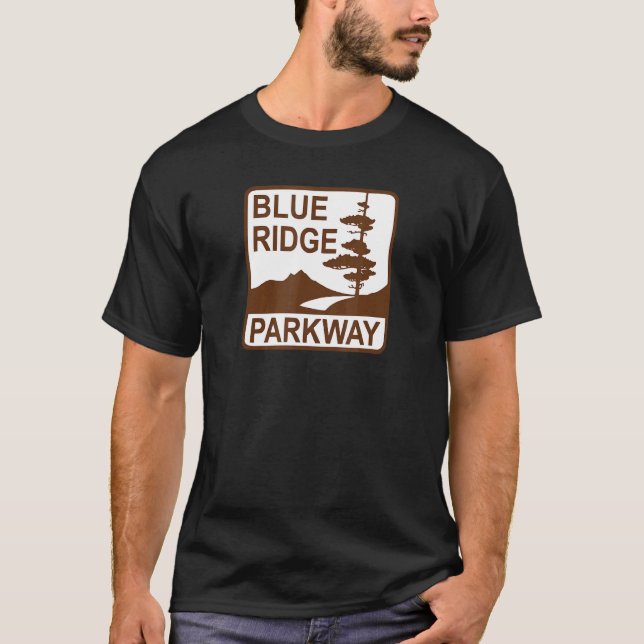 Blue Ridge Parkway Road Sign T-Shirt (Vorderseite)
