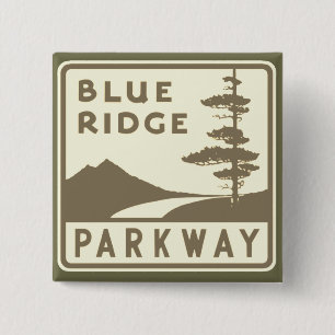 Blue Ridge Parkway Schild Button