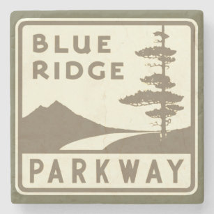 Blue Ridge Parkway Schild Steinuntersetzer