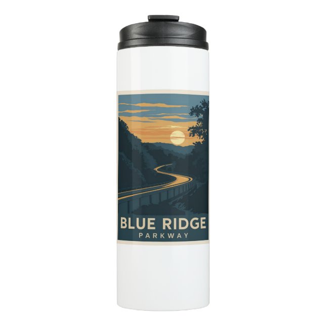 Blue Ridge Parkway Sunset Thermosbecher (Vorderseite)
