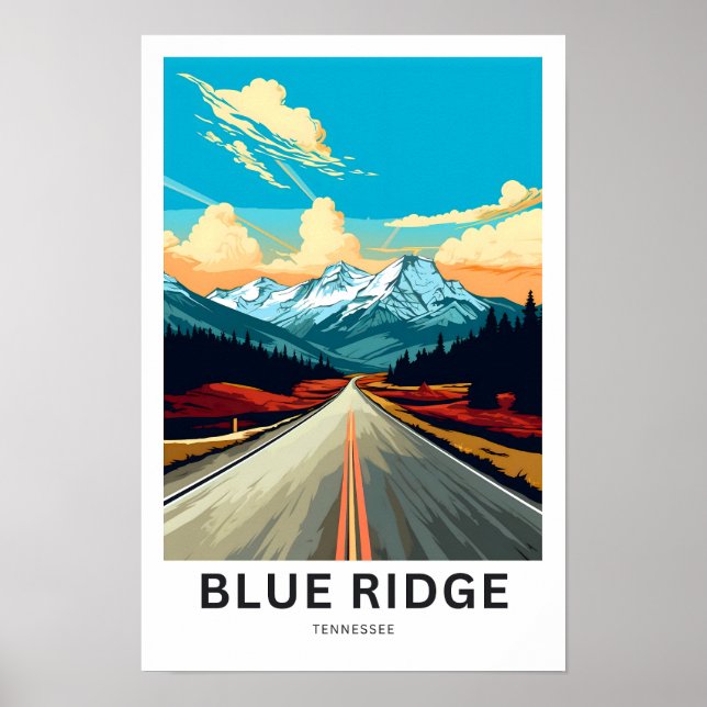Blue Ridge tennessee Travel Print Poster (Vorne)