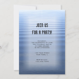 Blue Rippled Water All Purpose Party Invitation