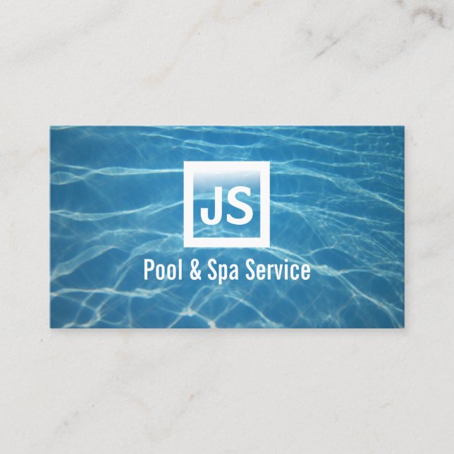 Blue Ripples Pool & Wellness-Center Swimming Busin Visitenkarte (Vorderseite)
