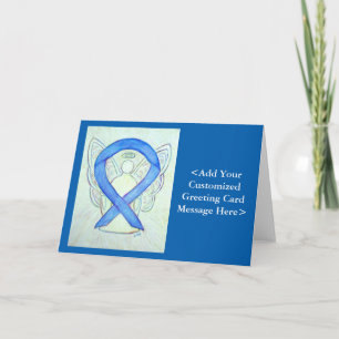 Blue River Awareness Ribbon Angel Cards Karte