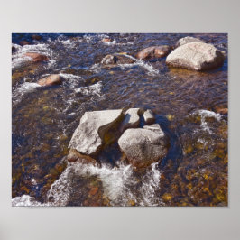 Blue River Pattern, Breckenridge Poster