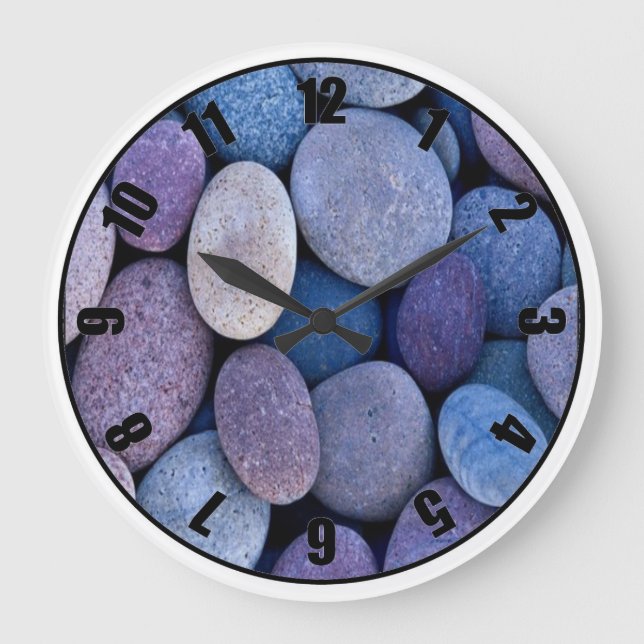Blue River Rock kundenspezifische Foto-Uhr Große Wanduhr (Vorderseite)