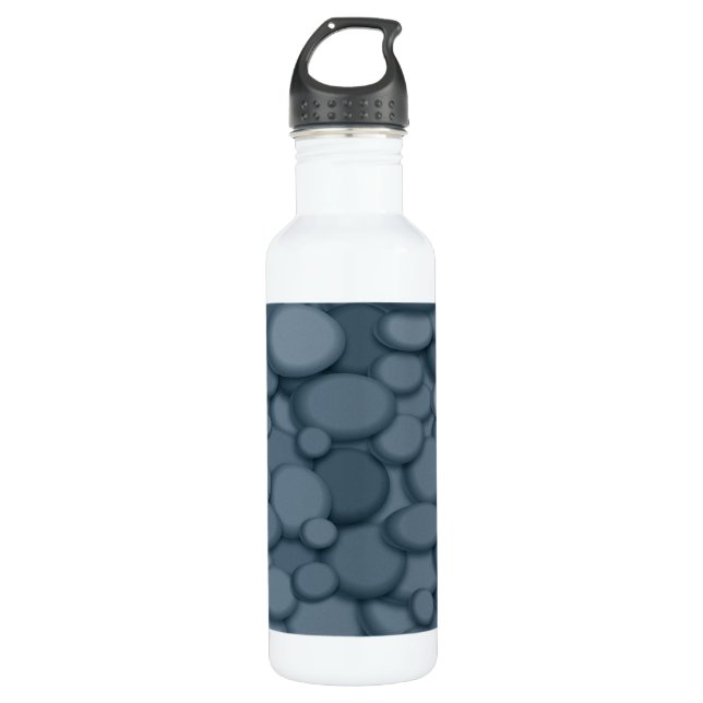 Blue River Rock Pebbles Art Edelstahlflasche (Vorderseite)