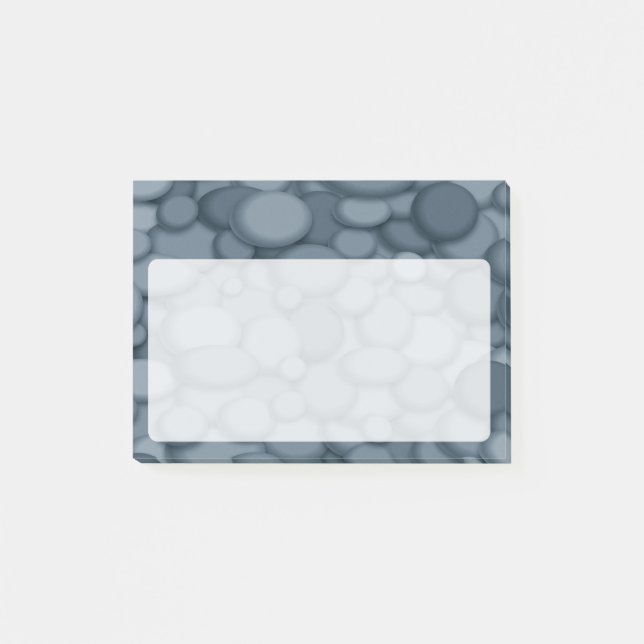 Blue River Rock Pebbles Art Post-it Klebezettel (Vorderseite)