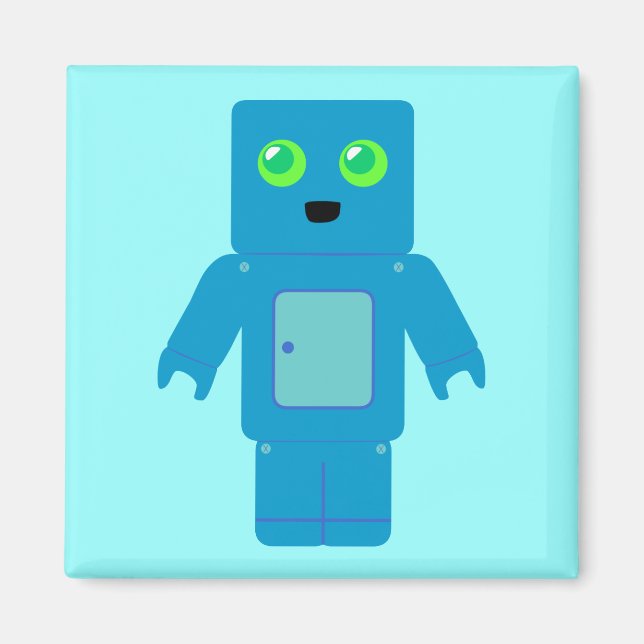 Blue Robot Magnet (Vorne)