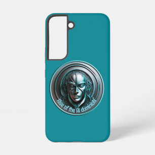 Blue Robot Mask - Aufstieg der AI dominioN Samsung Galaxy Hülle