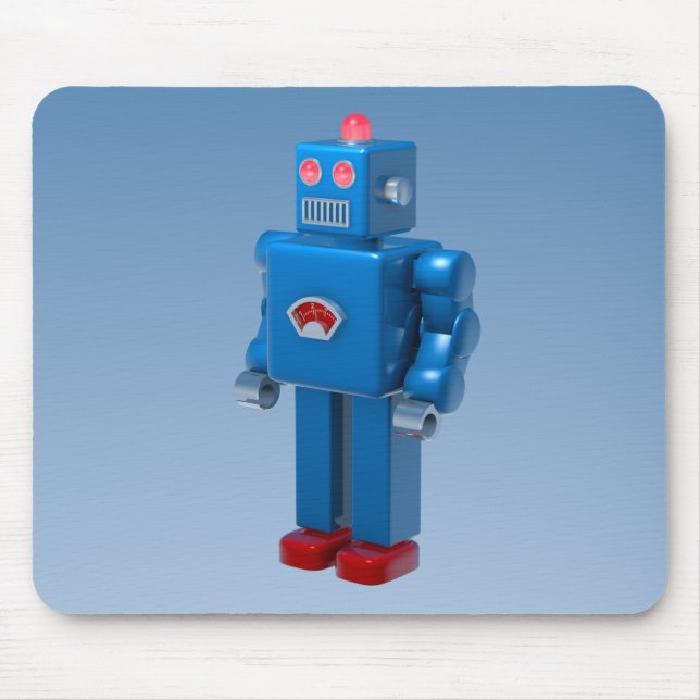 Blue Robot Mousepad (Vorne)