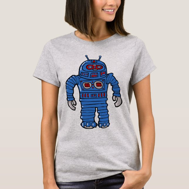 Blue Robot T-Shirt (Vorderseite)