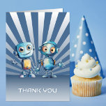 Blue Robot Thema Birthday Vielen Dank Dankeskarte<br><div class="desc">Robot Thema Geburtstag danke Ihnen Karte.</div>