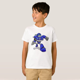 Blue Roboter für Kinder - Wählen Sie Hintergrund T-Shirt