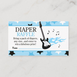 Blue Rock Star Babydusche Windelwanne Begleitkarte