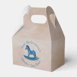 Blue Rocking Horse Baby Boy Custom Geschenkschachtel