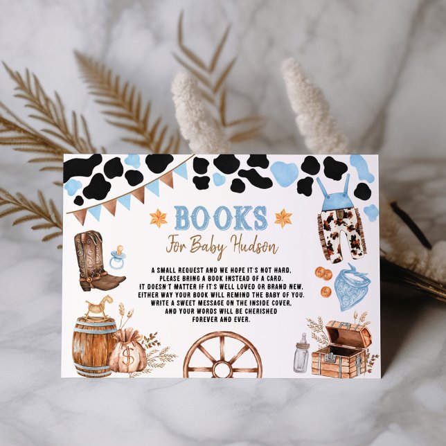 Blue Rodeo Cowboy Wild West Books for Baby Begleitkarte (Von Creator hochgeladen)