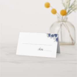 Blue Romantic Elegante Floral Hochzeiten Platzkart Platzkarte