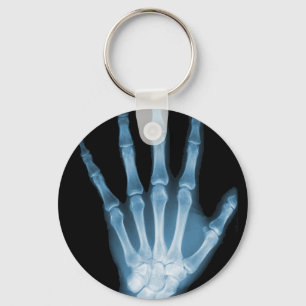 Blue Röntgen Skeleton Hand Schlüsselanhänger