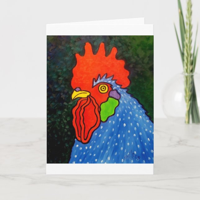 Blue Rooster 14 Karte (Vorderseite)