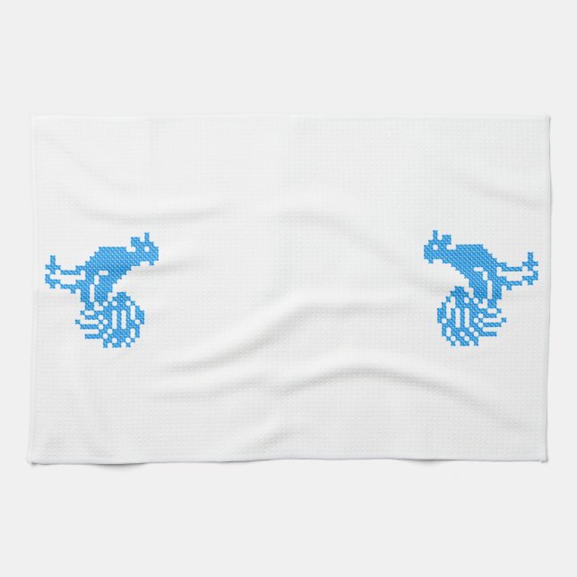 Blue Rooster Handtuch (Horizontal)