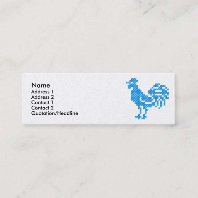Blue Rooster Mini Visitenkarte (Vorderseite)