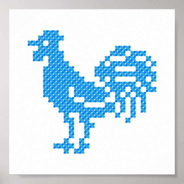 Blue Rooster Poster (Vorne)