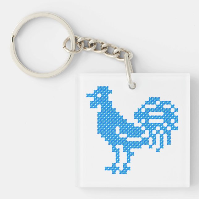 Blue Rooster Schlüsselanhänger (Vorderseite)
