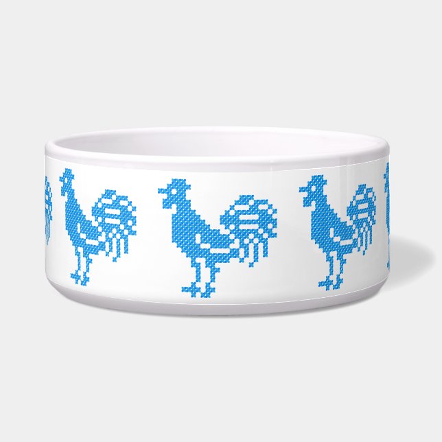 Blue Roosters Napf (Vorderseite)