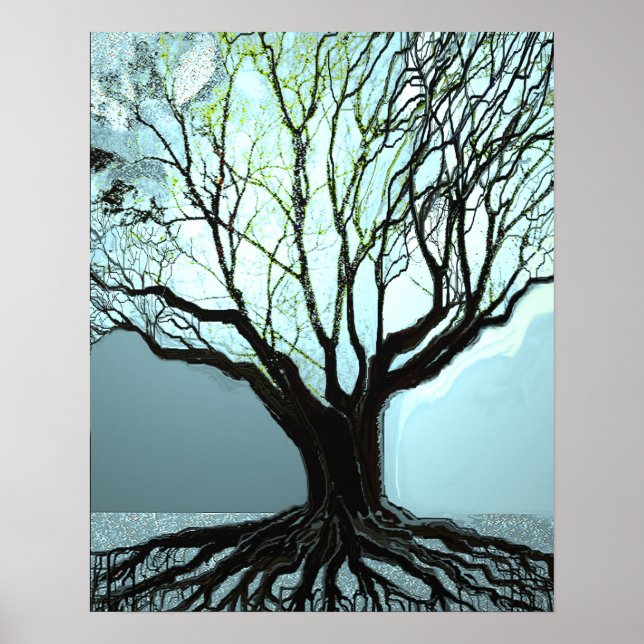 Blue Roots Lights Poster (Vorne)