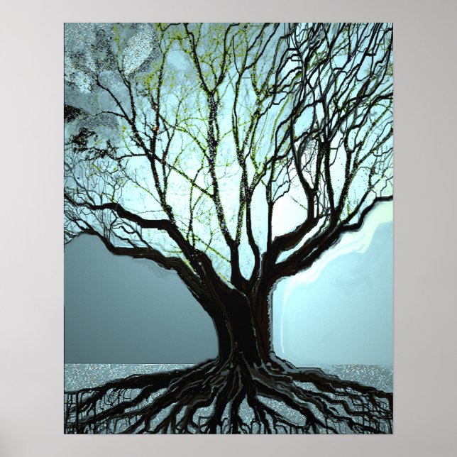 Blue Roots Lights Poster (Vorne)