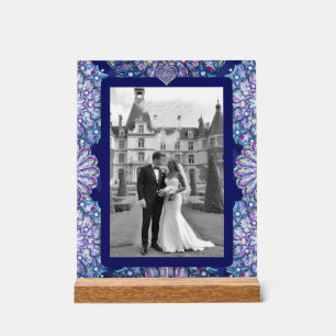 Blue Rosace Acrylschild