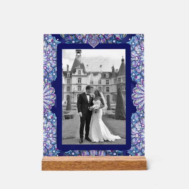 Blue Rosace Acrylschild (Vorderseite)