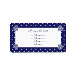 Blue Rosace Adressaufkleber