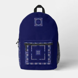 Blue Rosace Bedruckter Rucksack