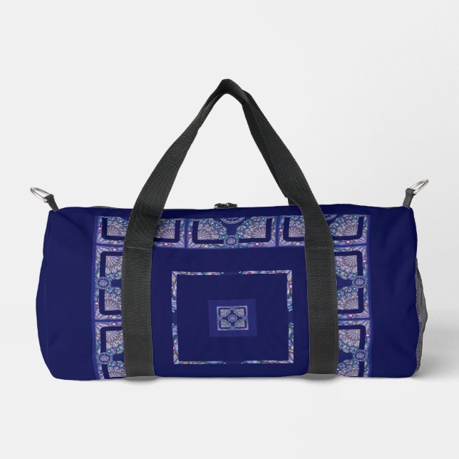 Blue Rosace Duffle Bag (Vorderseite)