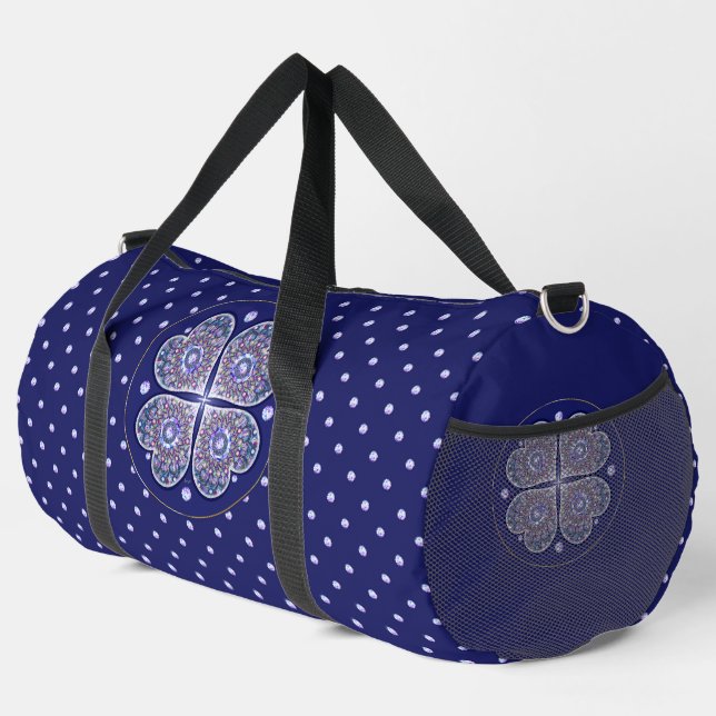 Blue Rosace Duffle Bag (Rechte Ecke)