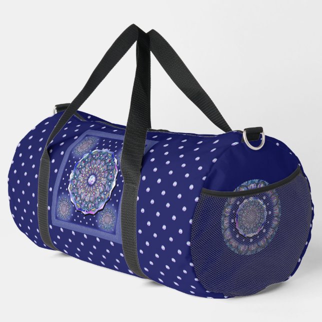 Blue Rosace Duffle Bag (Rechte Ecke)