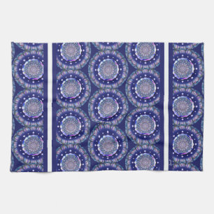Blue Rosace Geschirrtuch