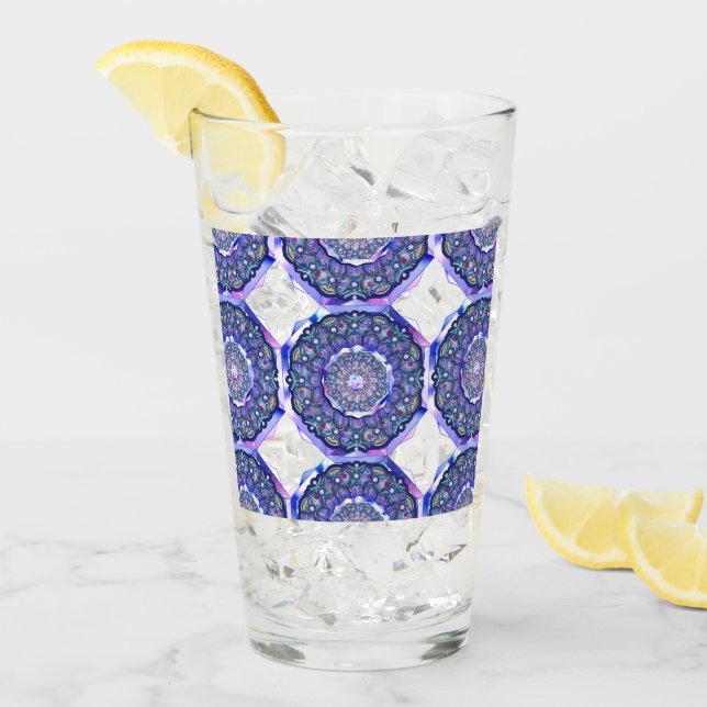 Blue Rosace Glas (Vorderseite Ice)