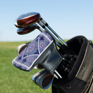 Blue Rosace Golf Headcover