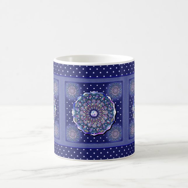 Blue Rosace Kaffeetasse (Mittel)