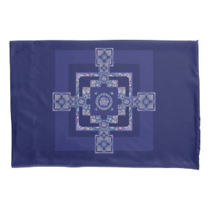 Blue Rosace Kissenbezug