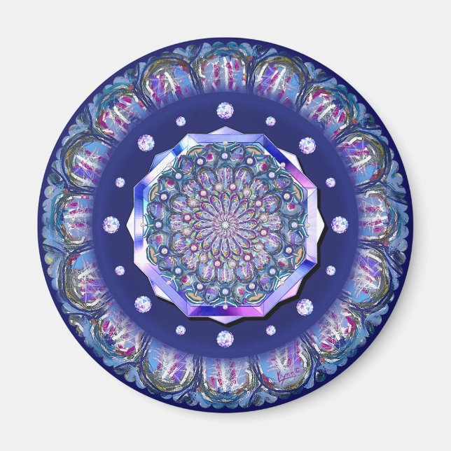 Blue Rosace Magnet (Vorne)