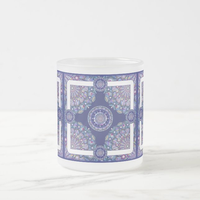 Blue Rosace Mattglastasse (Mittel)