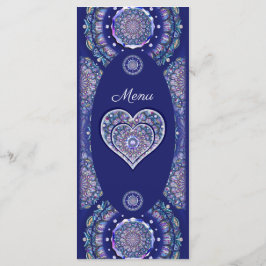 Blue Rosace Menükarte