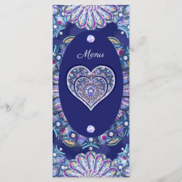 Blue Rosace Menükarte