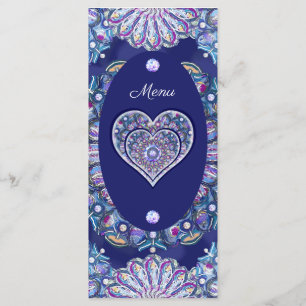 Blue Rosace Menükarte